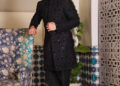 Black Bead Work Sherwani 3