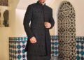 Black Bead Work Sherwani 6